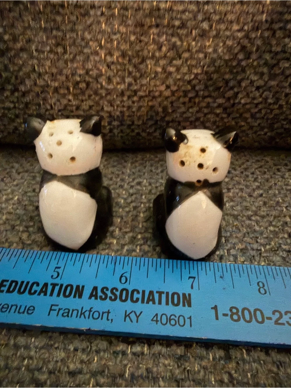 Black and White Ceramic Panda salt and pepper shakers